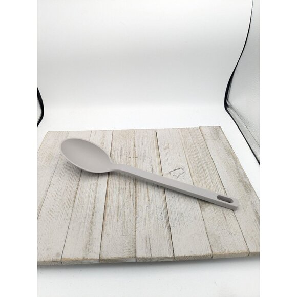 Room Essentials Plastic Solid Spoon Gray 13" - Picture 1 of 7